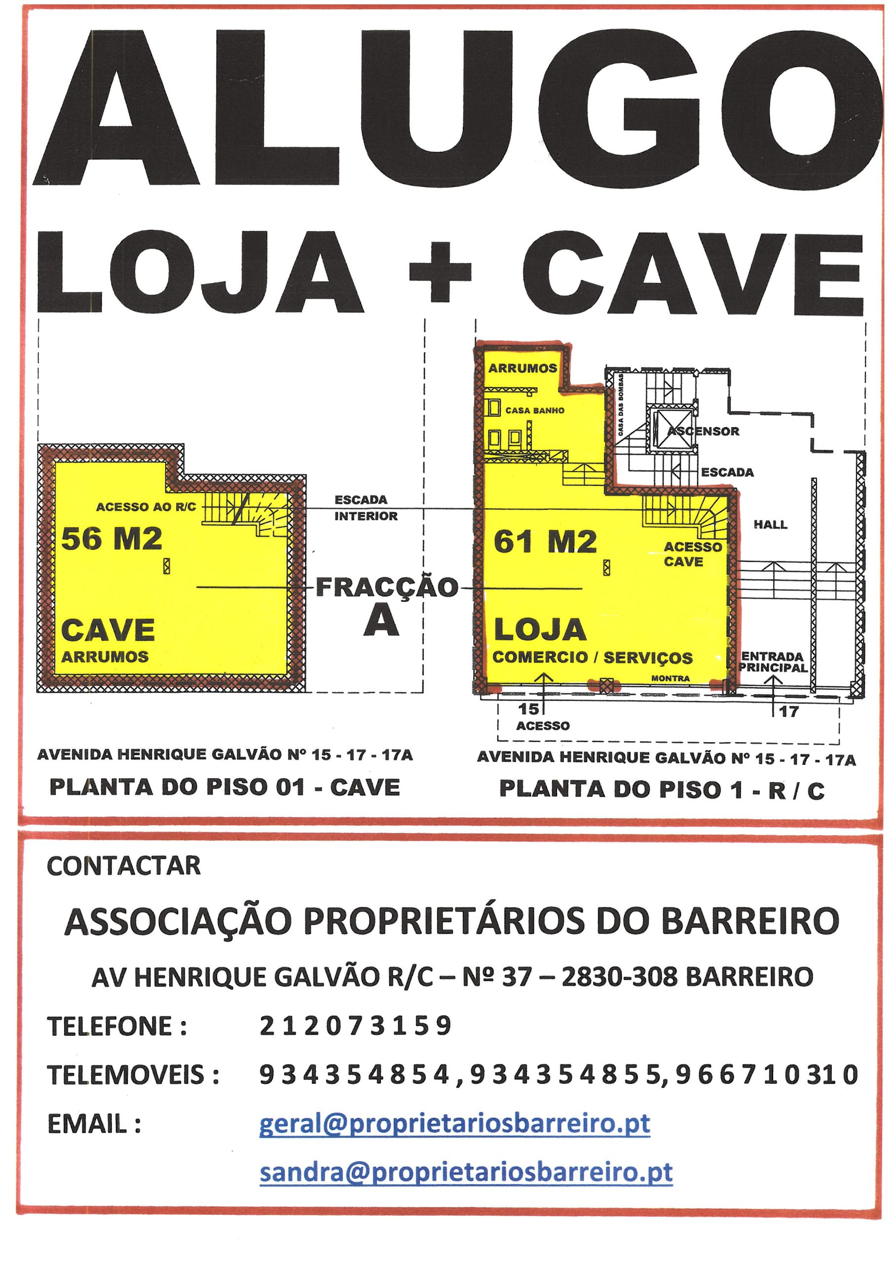 LOJA + CAVE – Centro Barreiro (Refª 7203)